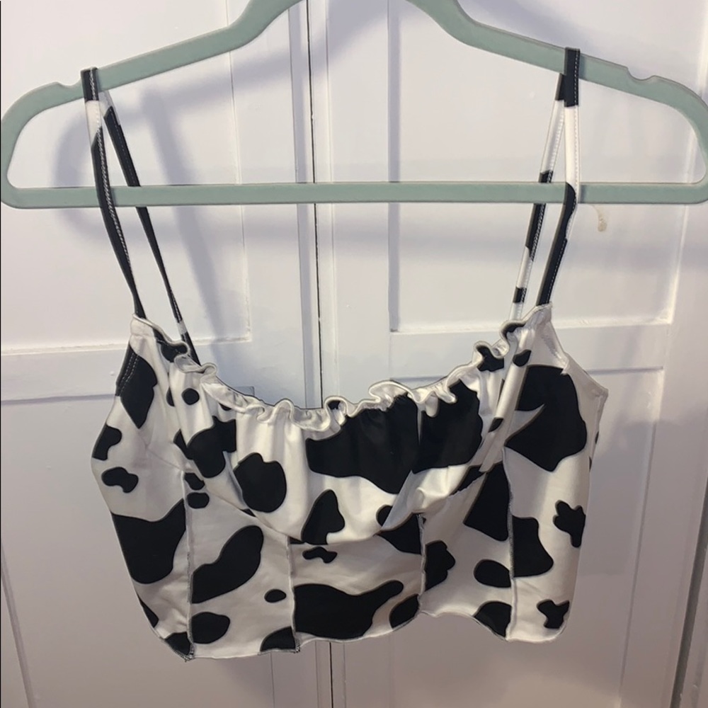 COW PRINT CROP TOP